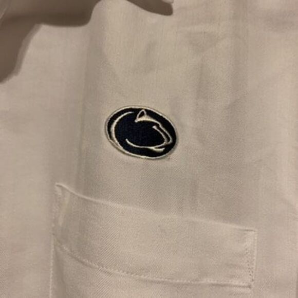 Penn State Size Small White Long Sleeved Button Shirt - Picture 3 of 4